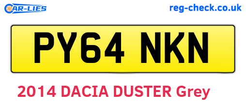 PY64NKN are the vehicle registration plates.