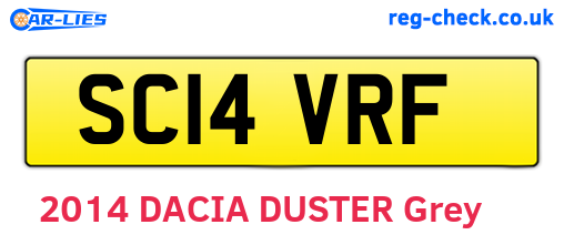 SC14VRF are the vehicle registration plates.