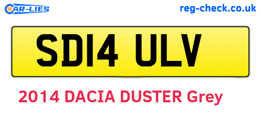 SD14ULV are the vehicle registration plates.