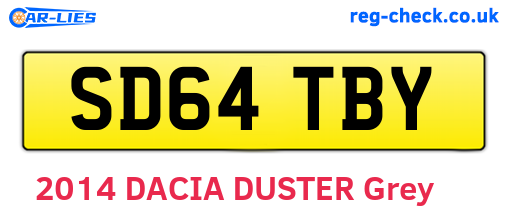SD64TBY are the vehicle registration plates.