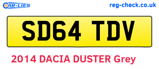 SD64TDV are the vehicle registration plates.