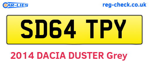 SD64TPY are the vehicle registration plates.