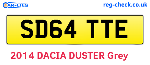 SD64TTE are the vehicle registration plates.