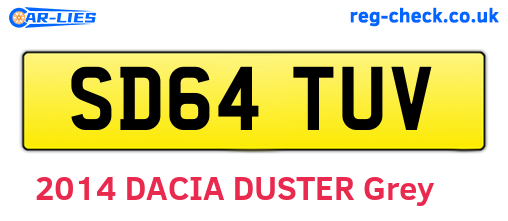 SD64TUV are the vehicle registration plates.