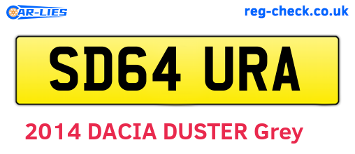 SD64URA are the vehicle registration plates.
