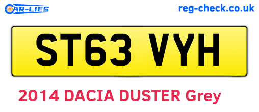 ST63VYH are the vehicle registration plates.
