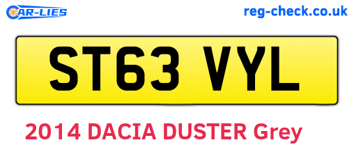 ST63VYL are the vehicle registration plates.