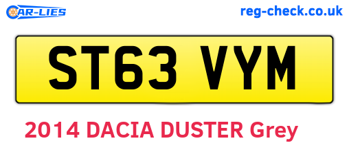 ST63VYM are the vehicle registration plates.