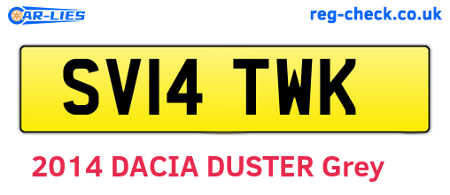 SV14TWK are the vehicle registration plates.