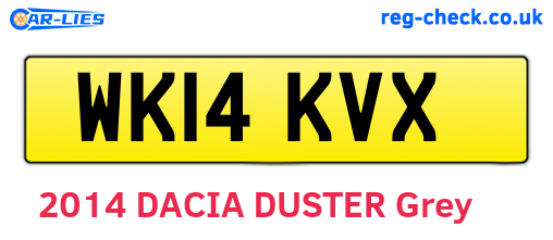 WK14KVX are the vehicle registration plates.