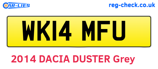 WK14MFU are the vehicle registration plates.
