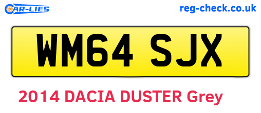 WM64SJX are the vehicle registration plates.
