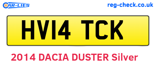 HV14TCK are the vehicle registration plates.