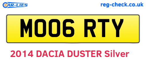 MO06RTY are the vehicle registration plates.