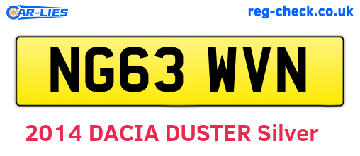 NG63WVN are the vehicle registration plates.