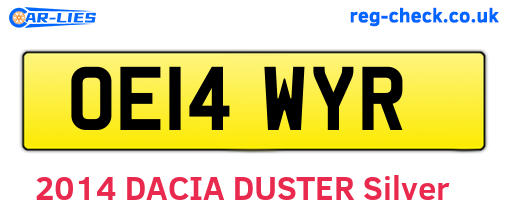 OE14WYR are the vehicle registration plates.