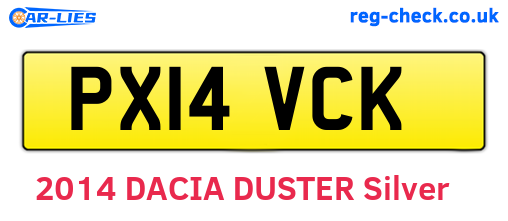 PX14VCK are the vehicle registration plates.