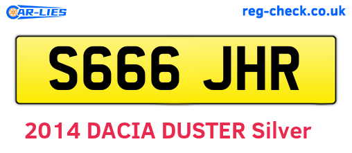 S666JHR are the vehicle registration plates.