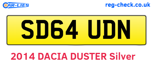 SD64UDN are the vehicle registration plates.