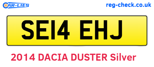 SE14EHJ are the vehicle registration plates.