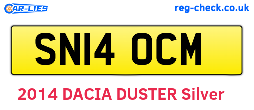 SN14OCM are the vehicle registration plates.