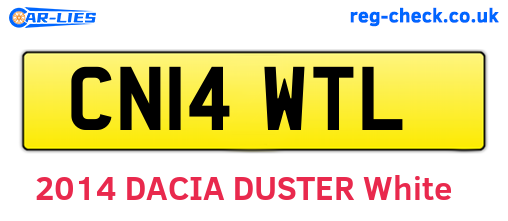 CN14WTL are the vehicle registration plates.
