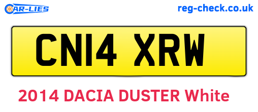 CN14XRW are the vehicle registration plates.
