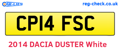 CP14FSC are the vehicle registration plates.