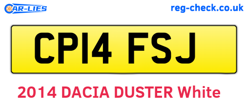 CP14FSJ are the vehicle registration plates.