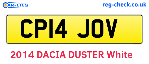 CP14JOV are the vehicle registration plates.