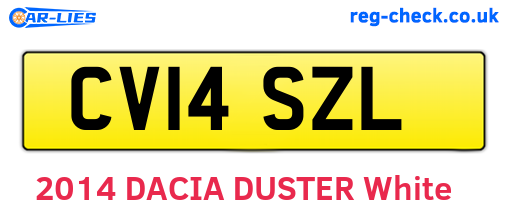 CV14SZL are the vehicle registration plates.