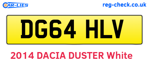 DG64HLV are the vehicle registration plates.