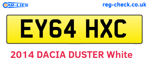 EY64HXC are the vehicle registration plates.