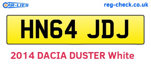 HN64JDJ are the vehicle registration plates.