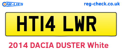 HT14LWR are the vehicle registration plates.