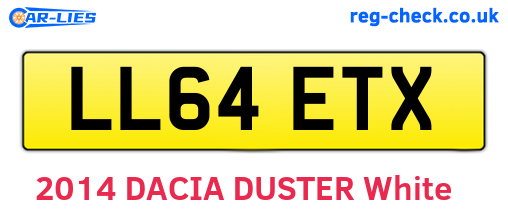 LL64ETX are the vehicle registration plates.