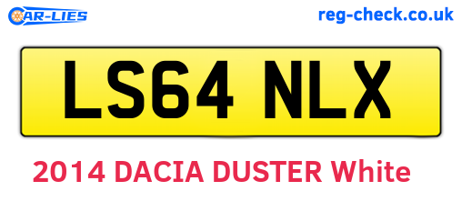 LS64NLX are the vehicle registration plates.