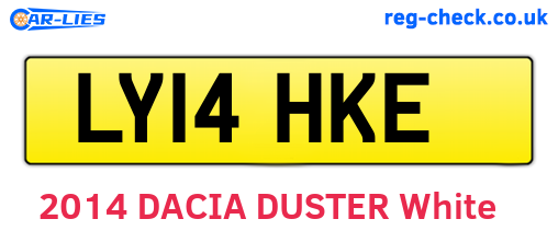 LY14HKE are the vehicle registration plates.