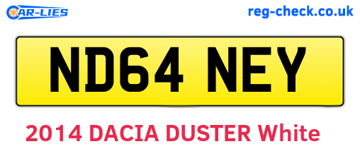 ND64NEY are the vehicle registration plates.