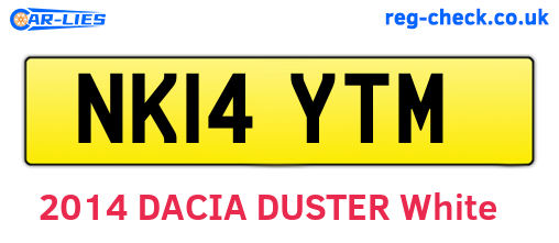 NK14YTM are the vehicle registration plates.