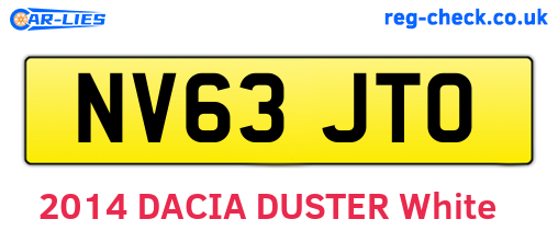 NV63JTO are the vehicle registration plates.
