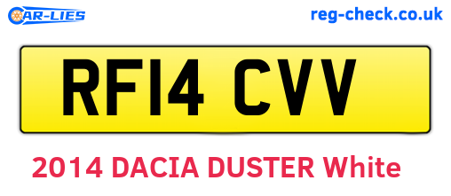 RF14CVV are the vehicle registration plates.