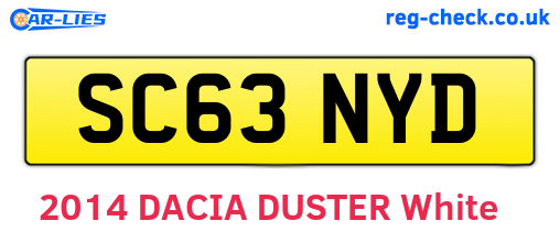 SC63NYD are the vehicle registration plates.