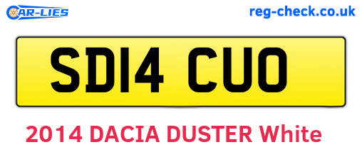 SD14CUO are the vehicle registration plates.