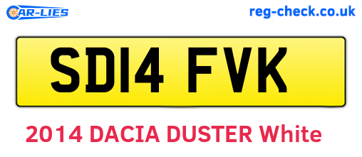 SD14FVK are the vehicle registration plates.