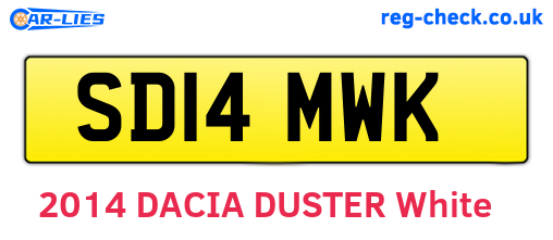 SD14MWK are the vehicle registration plates.