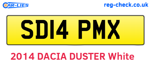 SD14PMX are the vehicle registration plates.