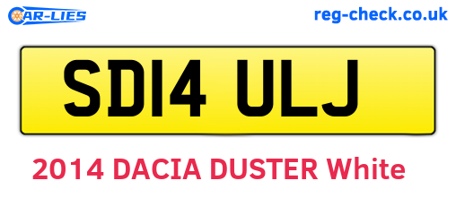 SD14ULJ are the vehicle registration plates.