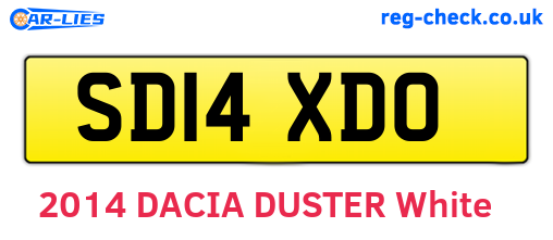 SD14XDO are the vehicle registration plates.