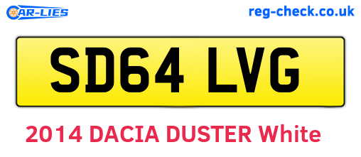 SD64LVG are the vehicle registration plates.